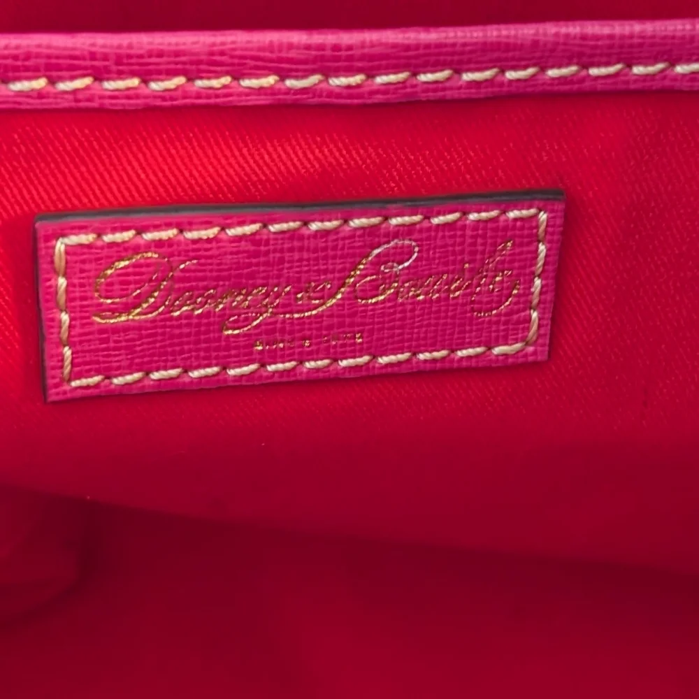 Dooney & Bourke Pink And Brown Leather Leisure Shopper Tote - Picture 9 of 12